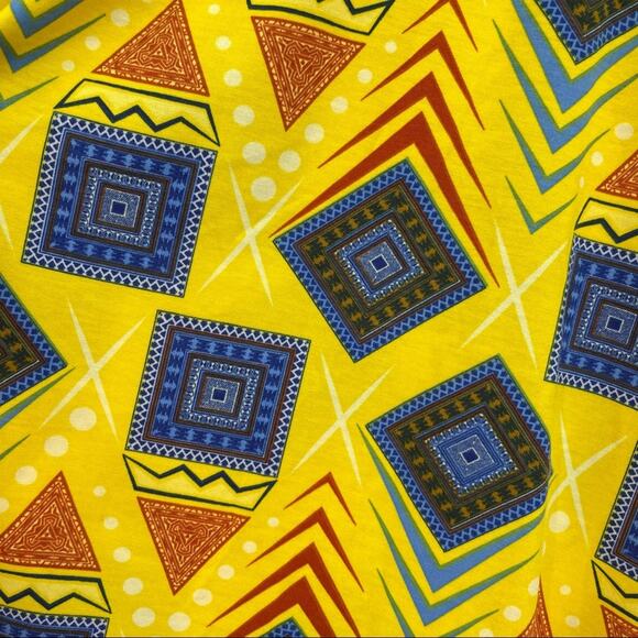 Lularoe Randy Womens Baseball Tee Raglan T Shirt Abstract Geometric Yellow XXS - Picture 4 of 11